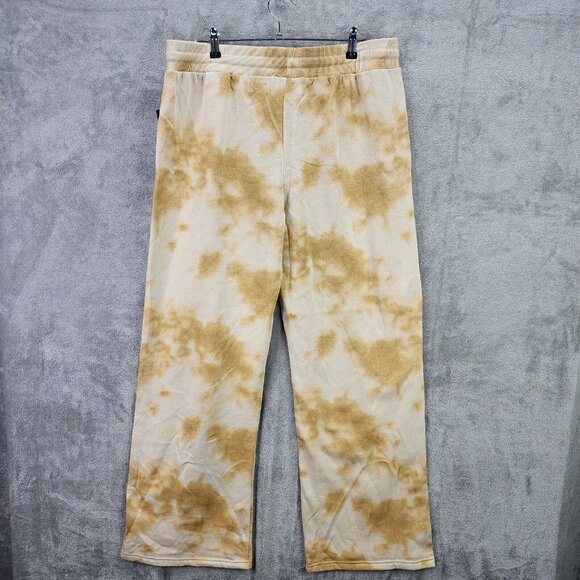 Womens IML Tan Tie Dye Fleece Sweatpants Drawstring Cotton Polyester Size XXL - Picture 3 of 8